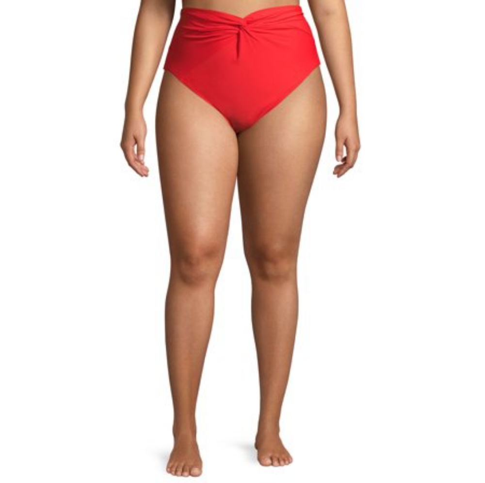 Women's High Waist Twisted Accent Swimbrief
